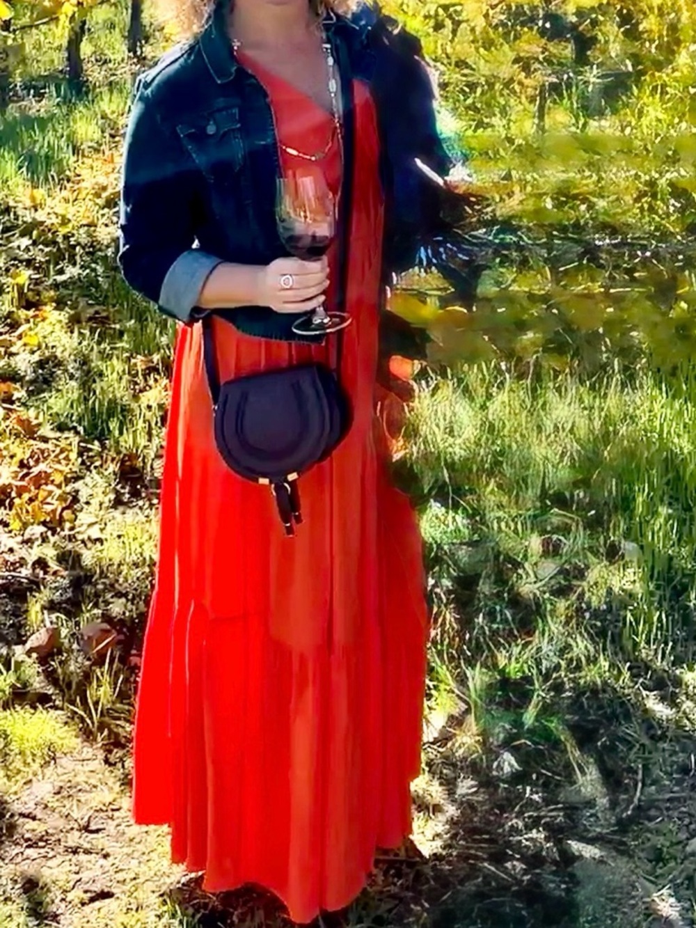 Express Vibrant Red/Orange Sleeveless V-Neck Dress